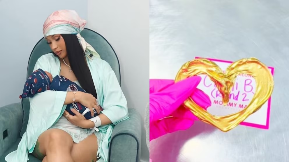 La rapera Cardi B transformó el cordón umbilical de su cuarto hijo en una joya La rapera Cardi B transformó el cordón umbilical de su cuarto hijo en una joya