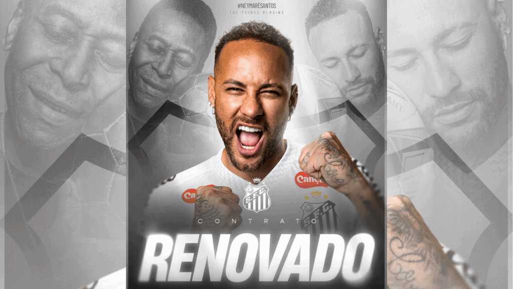 Neymar renueva con el Santos y jugará en Brasil hasta finales de 2025 Neymar renueva con el Santos y jugará en Brasil hasta finales de 2025
