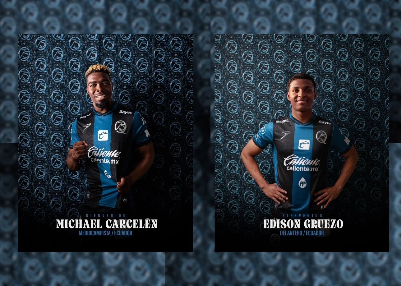 Michael Carcelén y Edison Gruezo refuerzan a los ‘Gallos Blancos’ del Querétaro en la Liga MX Michael Carcelén y Edison Gruezo refuerzan a los ‘Gallos Blancos’ del Querétaro en la Liga MX