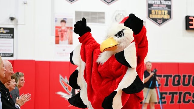 Thunderbirds logo at Connetquot Central School District, now under federal scrutiny for removal. Thunderbirds logo at Connetquot Central School District, now under federal scrutiny for removal.