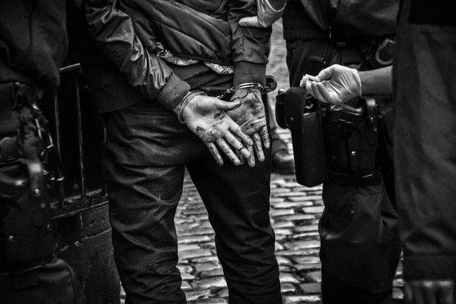 Stock image of an arrest by Berthold Bronisz. Stock image of an arrest by Berthold Bronisz.