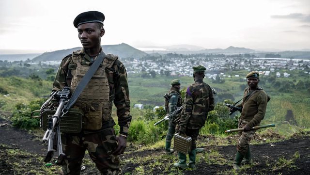 Wazalendo soldiers patrol North Kivu, DRC, as peace talks signal hope for ending decades of conflict in the region. (NY Times) Wazalendo soldiers patrol North Kivu, DRC, as peace talks signal hope for ending decades of conflict in the region. (NY Times)