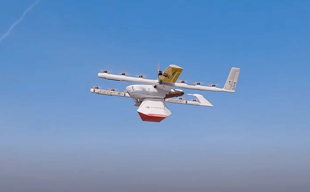 DoorDash is testing a drone supply characteristic in Virginia DoorDash is testing a drone supply characteristic in Virginia