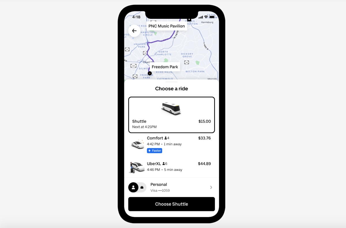 Uber will quickly allow you to reserve a shuttle to get house from a giant live performance or ballgame Uber will quickly allow you to reserve a shuttle to get house from a giant live performance or ballgame