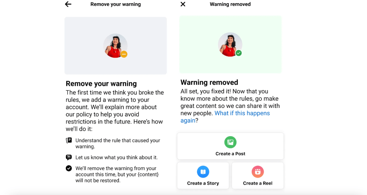 Fb will let creators take away account warnings in the event that they full ‘instructional coaching’ Fb will let creators take away account warnings in the event that they full ‘instructional coaching’