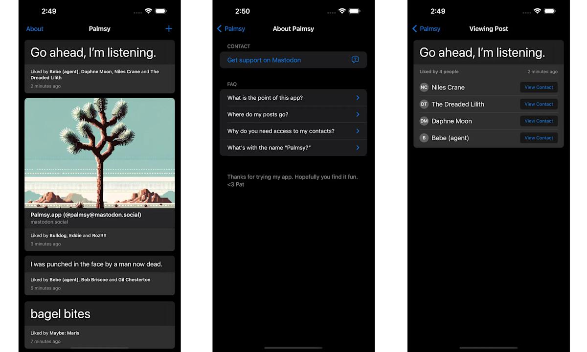 Journaling app Palmsy gives pretend likes from actual buddies Journaling app Palmsy gives pretend likes from actual buddies