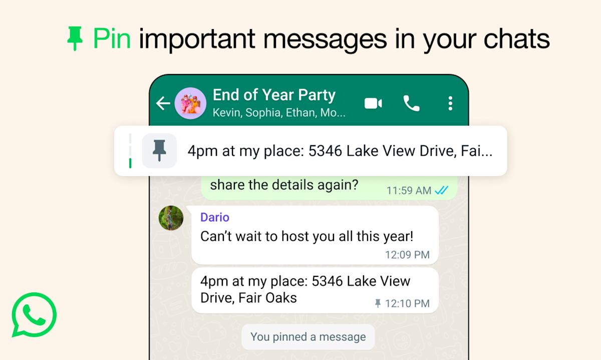 Now you can pin as much as three necessary messages in WhatsApp chats Now you can pin as much as three necessary messages in WhatsApp chats