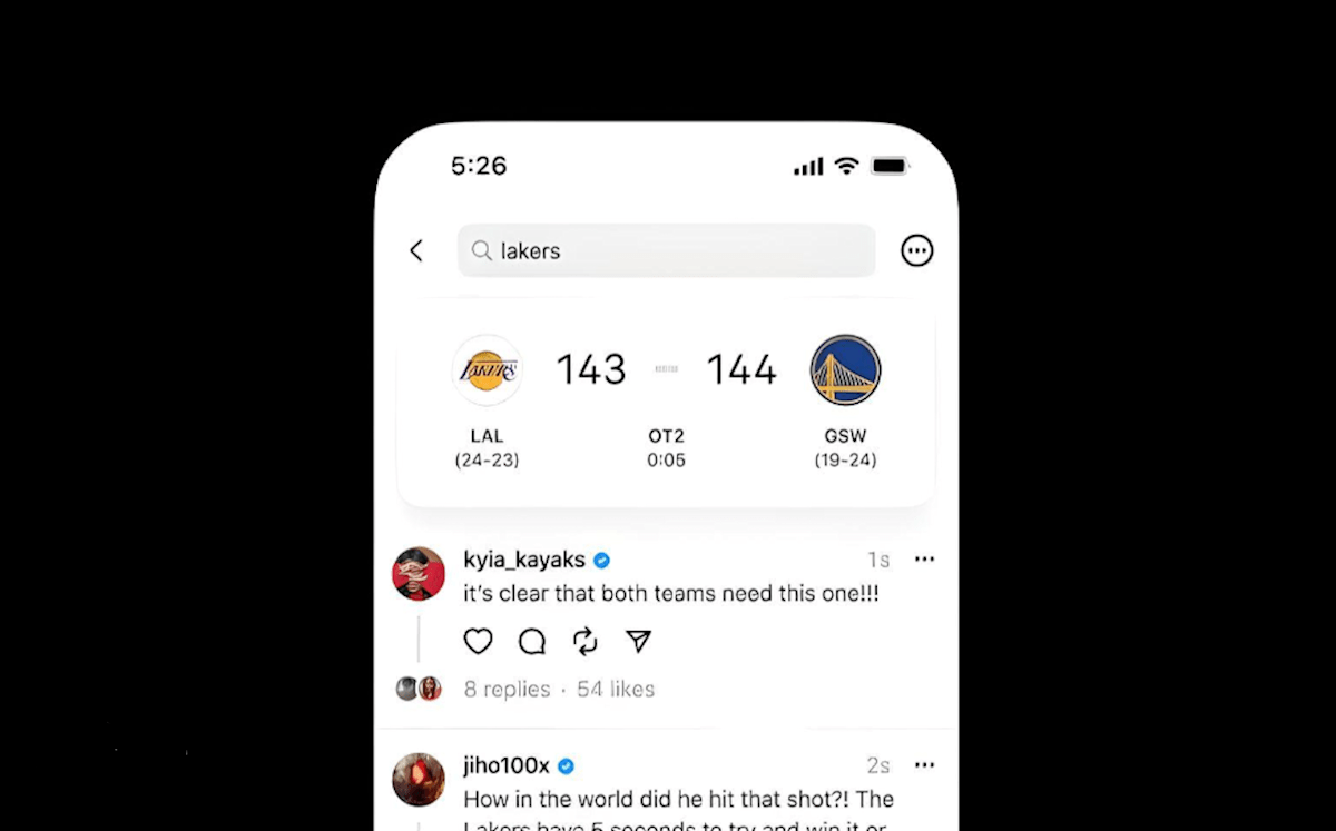 Threads is entering into dwell sports activities scores, beginning with the NBA Threads is entering into dwell sports activities scores, beginning with the NBA
