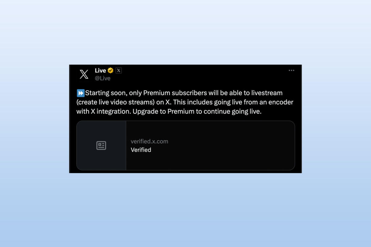 X is making reside streaming a premium function X is making reside streaming a premium function