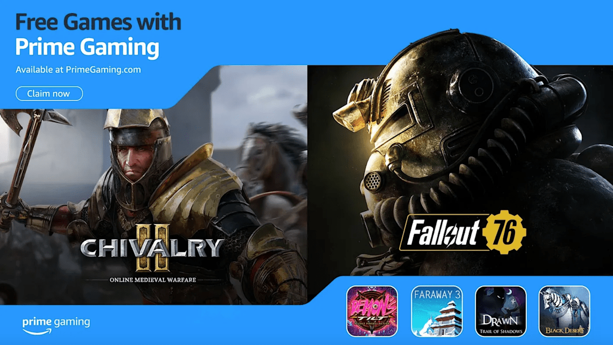 Amazon’s Prime Gaming titles for April embrace Fallout 76 and Chivalry 2 Amazon’s Prime Gaming titles for April embrace Fallout 76 and Chivalry 2
