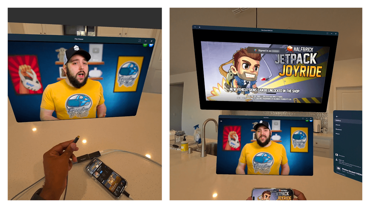Your Meta headset can now show the output of any HDMI or DisplayPort system Your Meta headset can now show the output of any HDMI or DisplayPort system