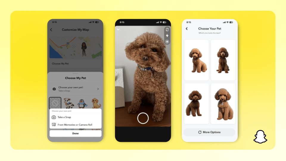 Snapchat’s newest paid perk is an AI Bitmoji of your pet Snapchat’s newest paid perk is an AI Bitmoji of your pet