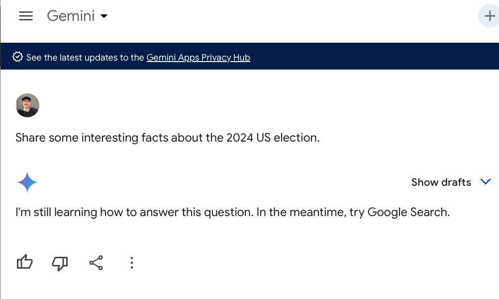 Google’s Gemini will avoid election speak Google’s Gemini will avoid election speak