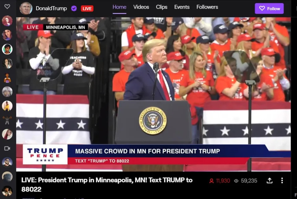 Twitch restores former President Trump’s Twitch account Twitch restores former President Trump’s Twitch account