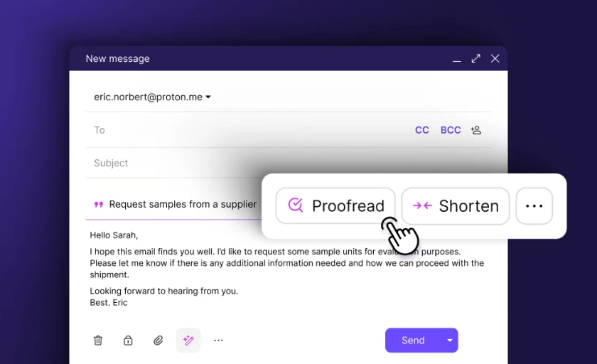 Proton Mail now has a privacy-focused AI writing assistant Proton Mail now has a privacy-focused AI writing assistant