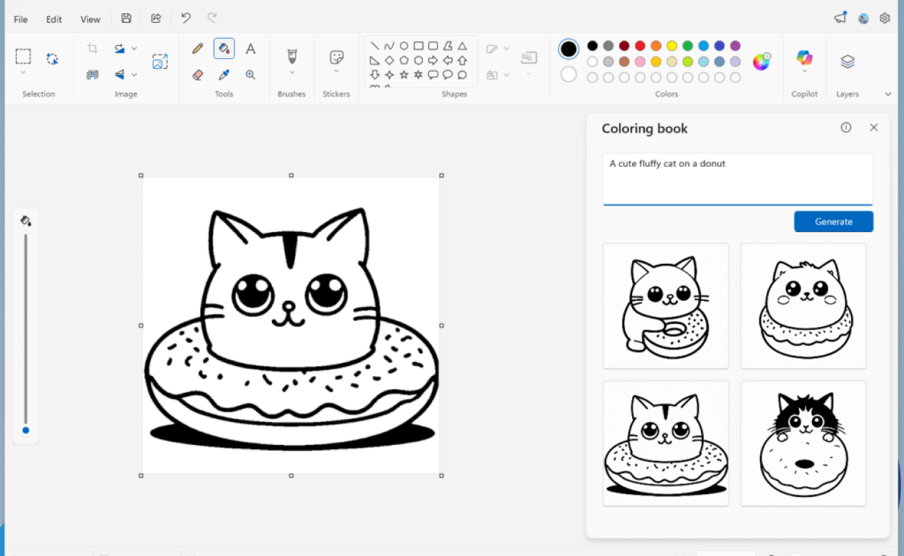You can now create AI-generated coloring books in Microsoft Paint You can now create AI-generated coloring books in Microsoft Paint