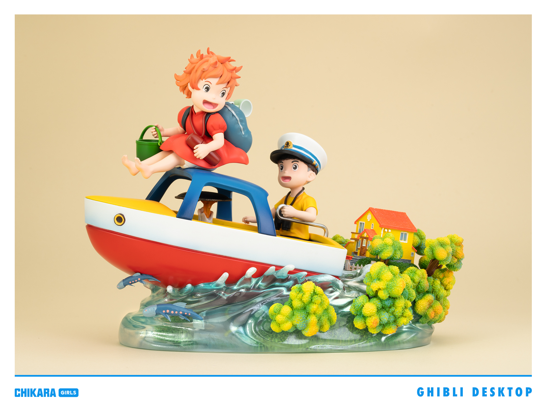 CHIKARA Studio - Ponyo on the Cliff Desktop Series Ponyo on the Cliff