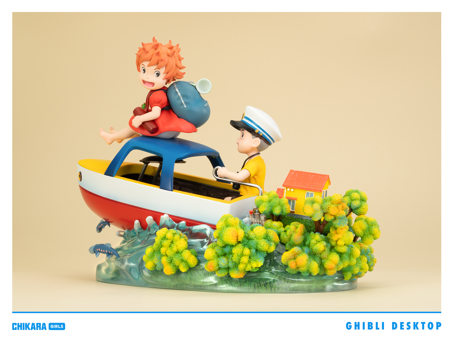 CHIKARA Studio - Ponyo on the Cliff Desktop Series Ponyo on the Cliff