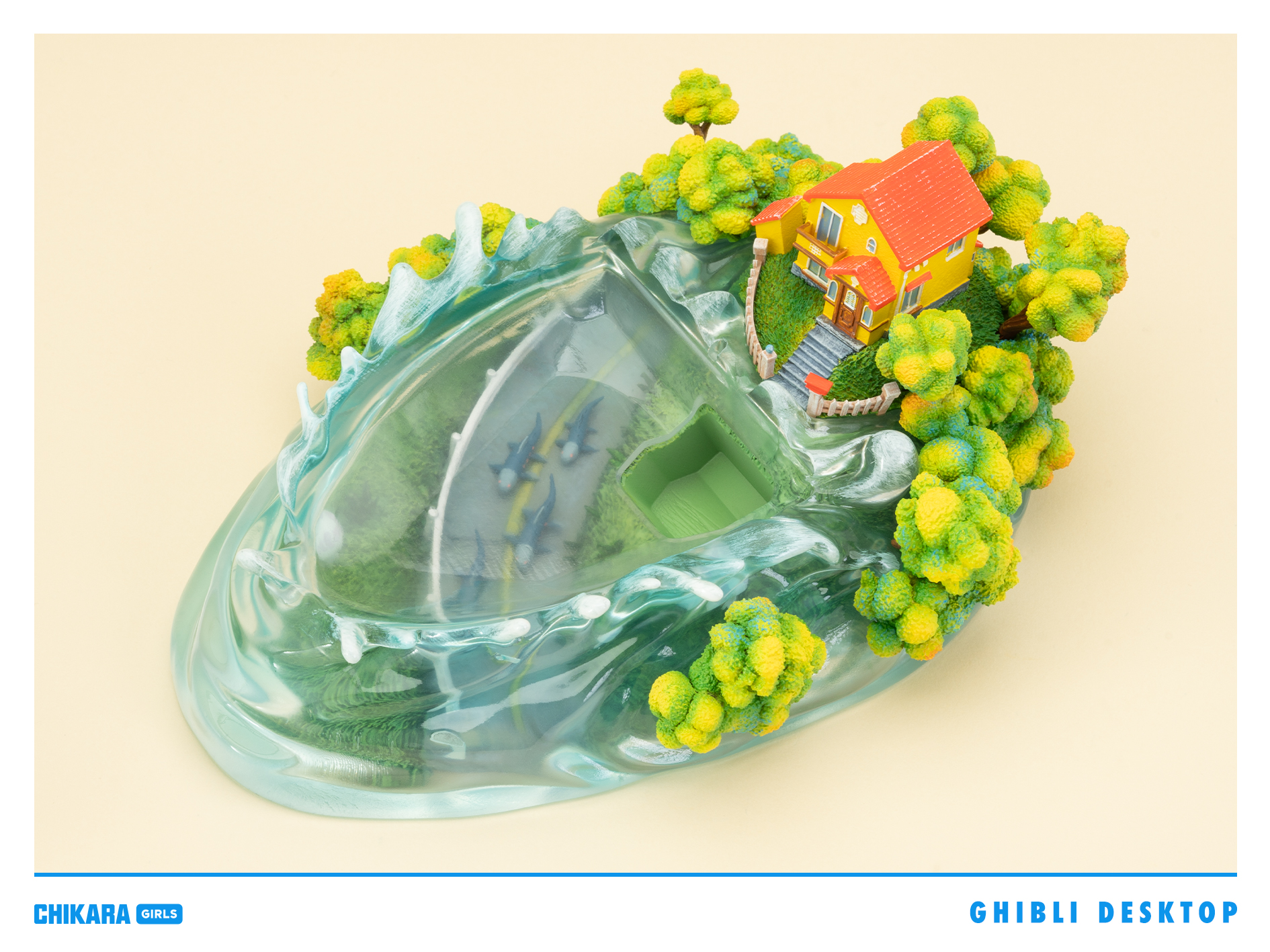 CHIKARA Studio - Ponyo on the Cliff Desktop Series Ponyo on the Cliff