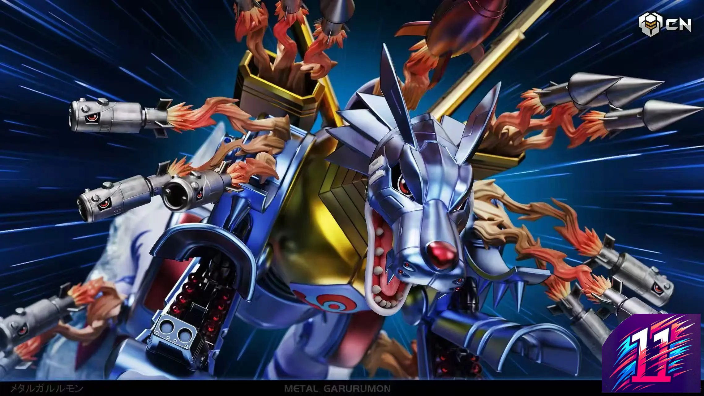 Crazy Nest Studio - Metal Garurumon Digimon