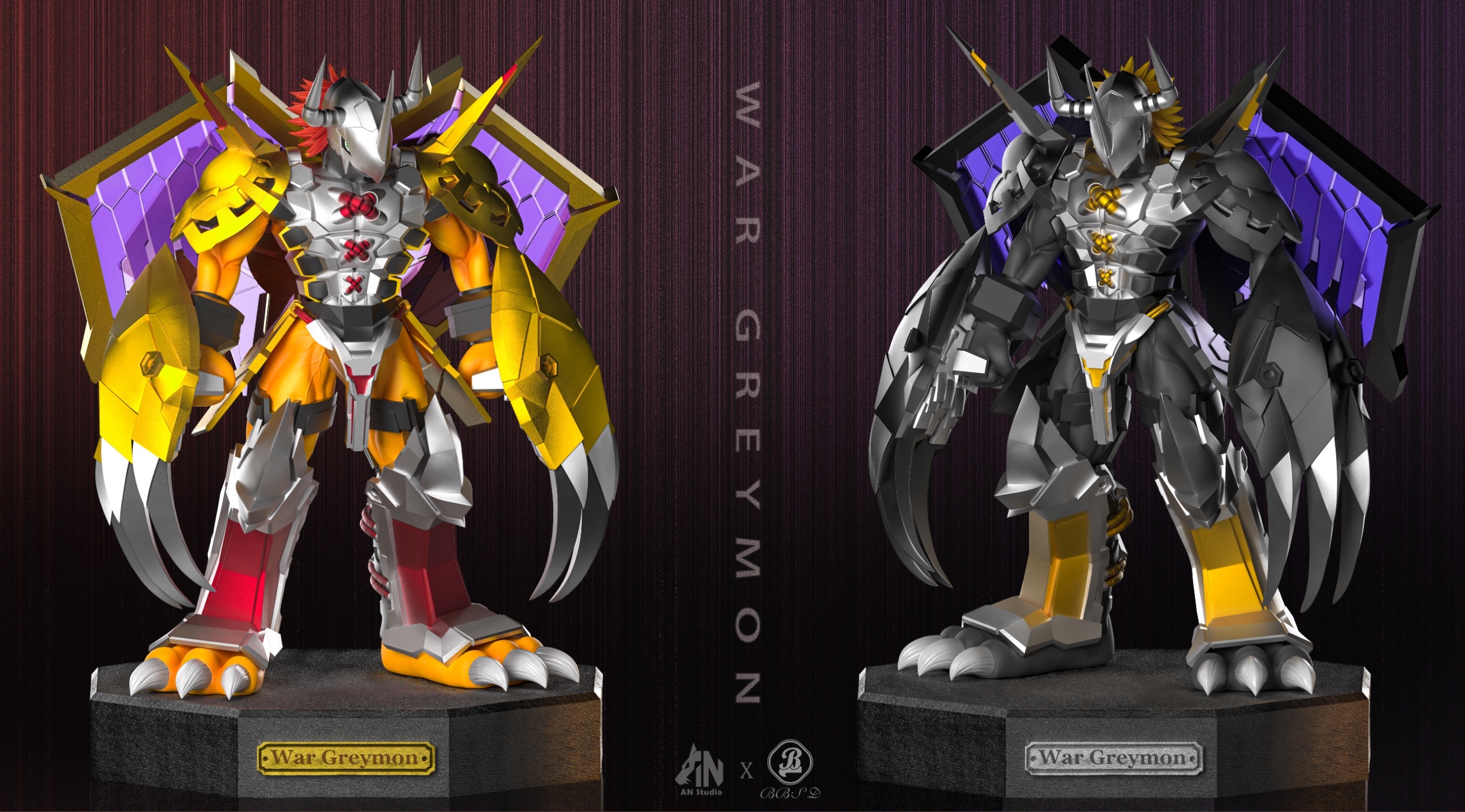 AN Studio & BBSD Studio - Digimon War Greymon & Black War Greymon