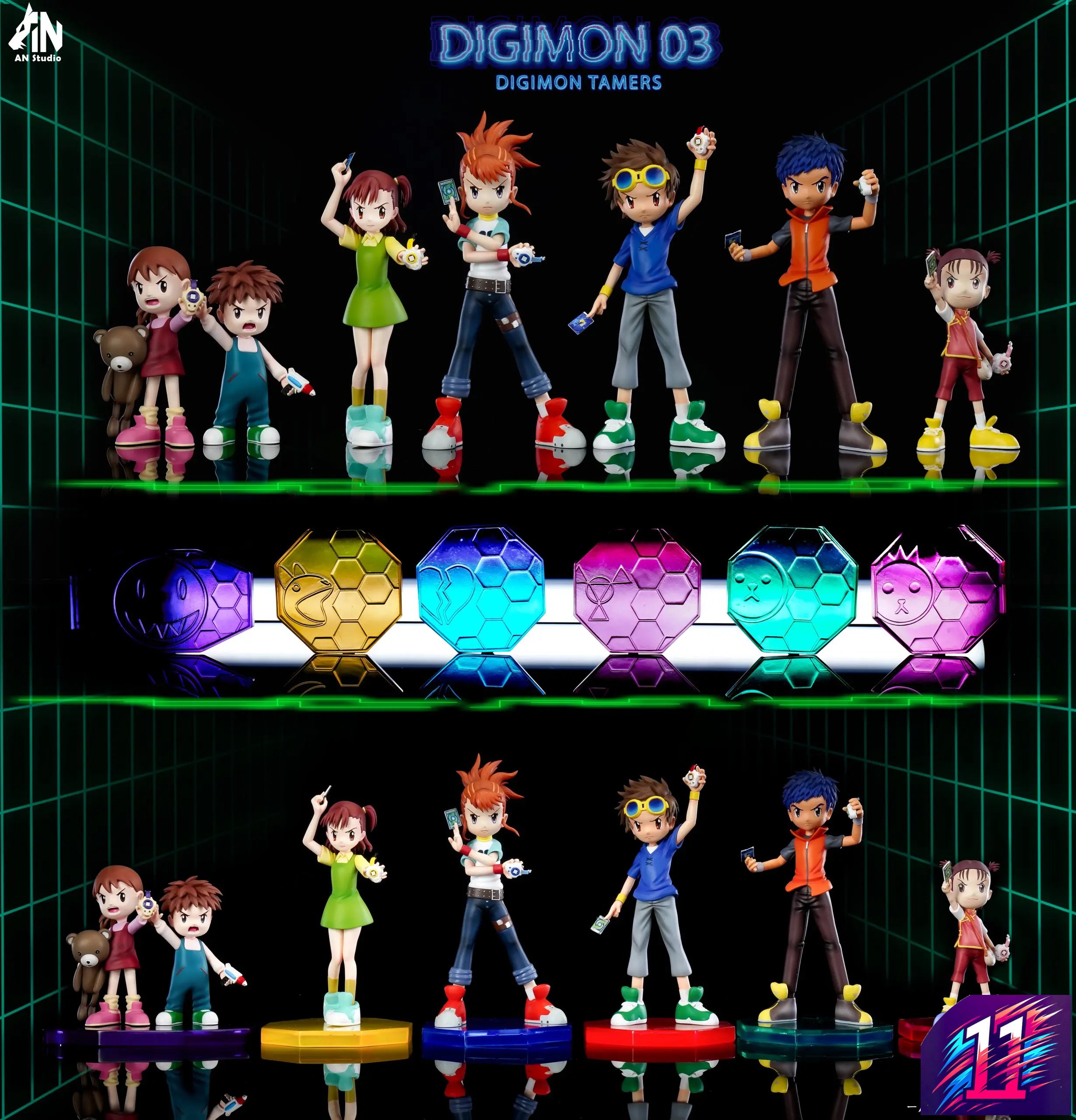 AN Studio - Digimon Tamers The Seven Main Characters Digimon