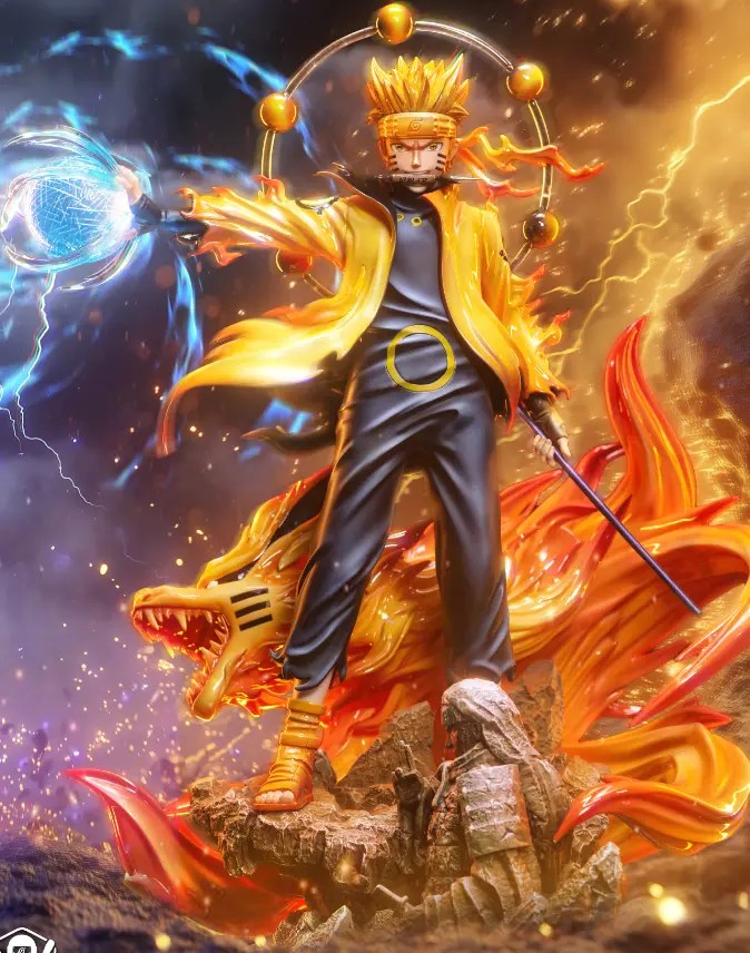 ATELIER DE KONOHA Studio - Naruto Light Sculpture Series Uzumaki Naruto & Uchiha Sasuke