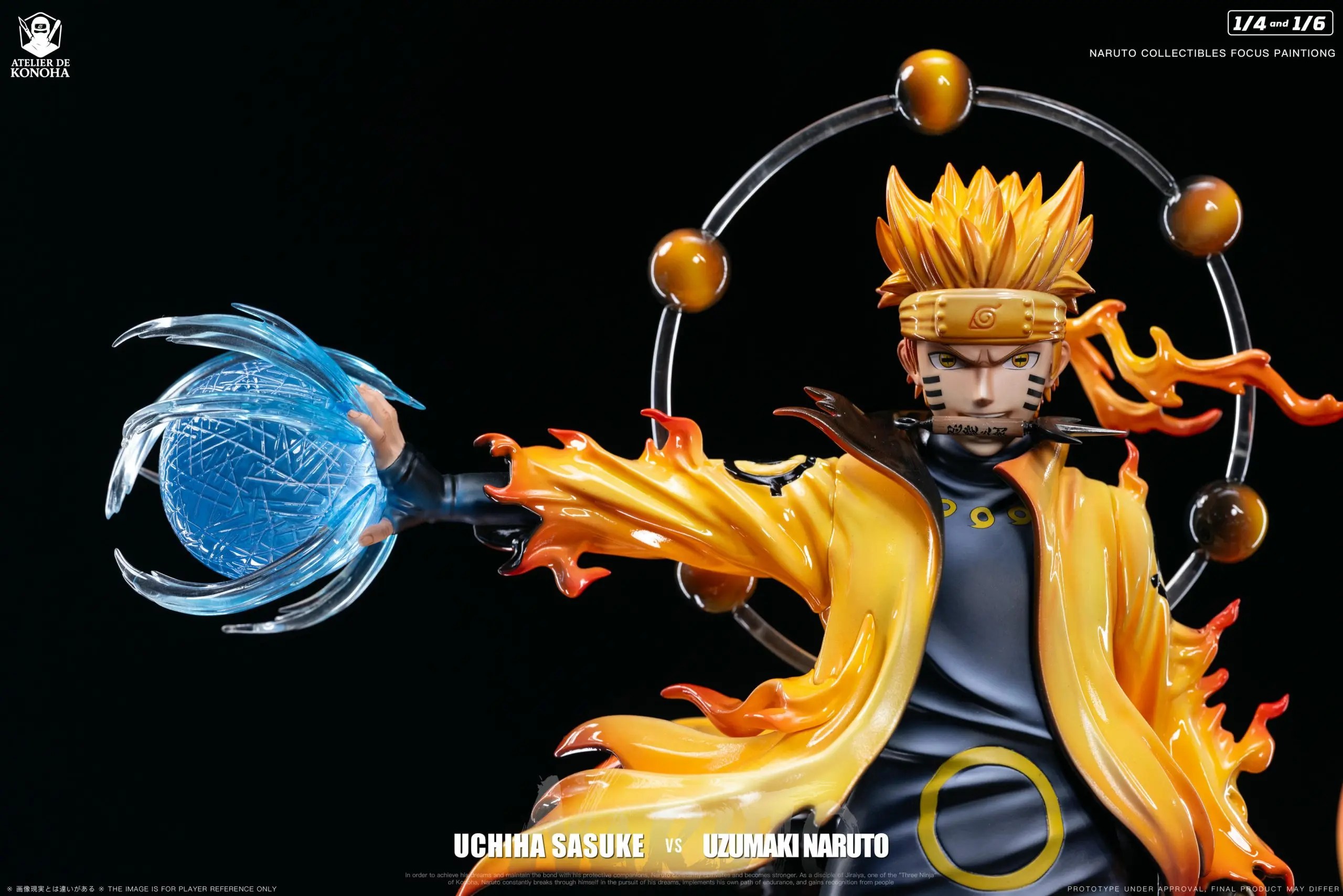 ATELIER DE KONOHA Studio - Naruto Light Sculpture Series Uzumaki Naruto & Uchiha Sasuke