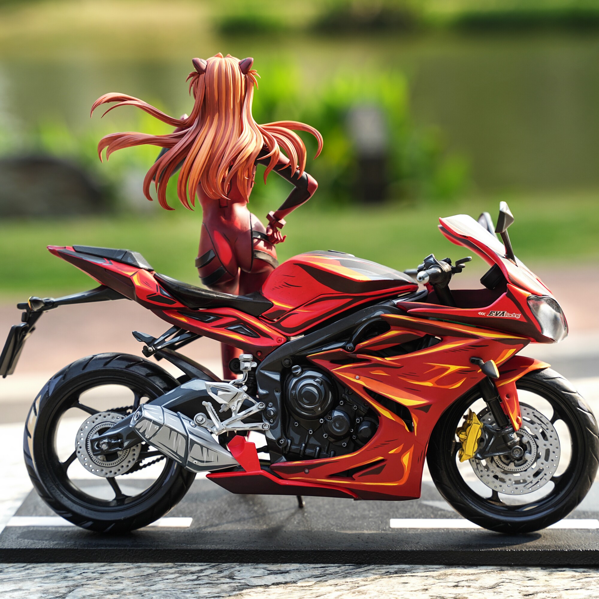 Aetheria Studio X SX Studio - Asuka Langley Sohryu Motorcycle Girl Neon Genesis Evangelion
