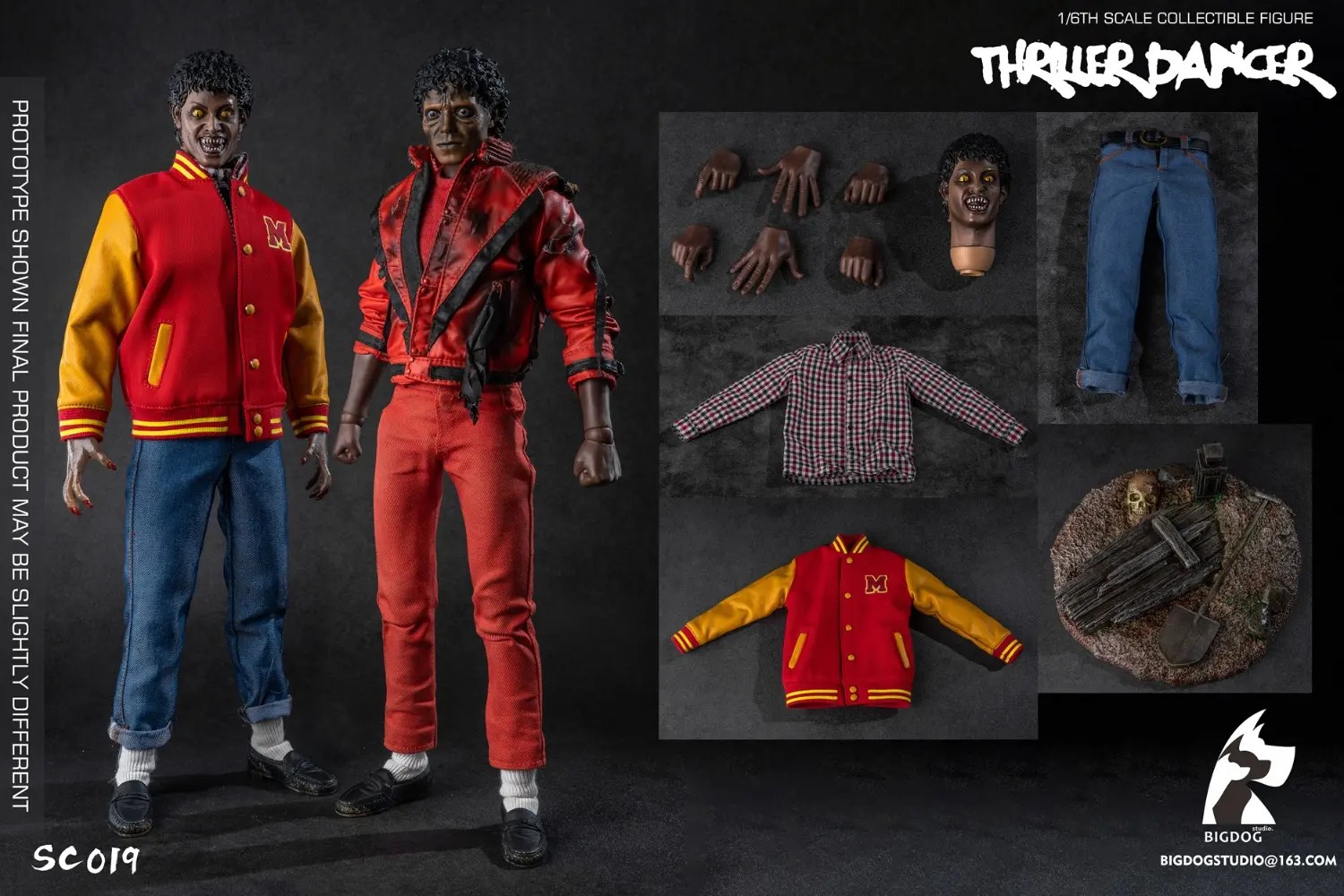 BIGDOG Studio - Michael JacksonThriller dancer Single version 1/6 Mobile Collection Soldier NOSC018 NOSC019