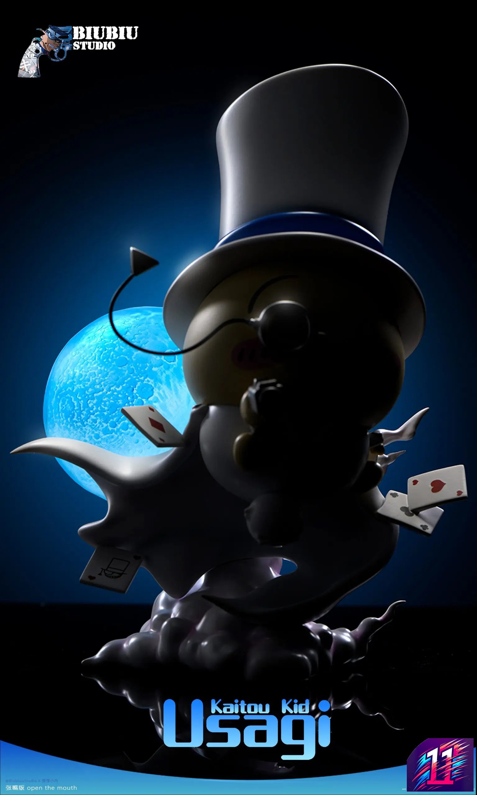 Biubiu Studio - Usagi Cosplay Detective Conan Kid the Phantom Thief Chiikawa