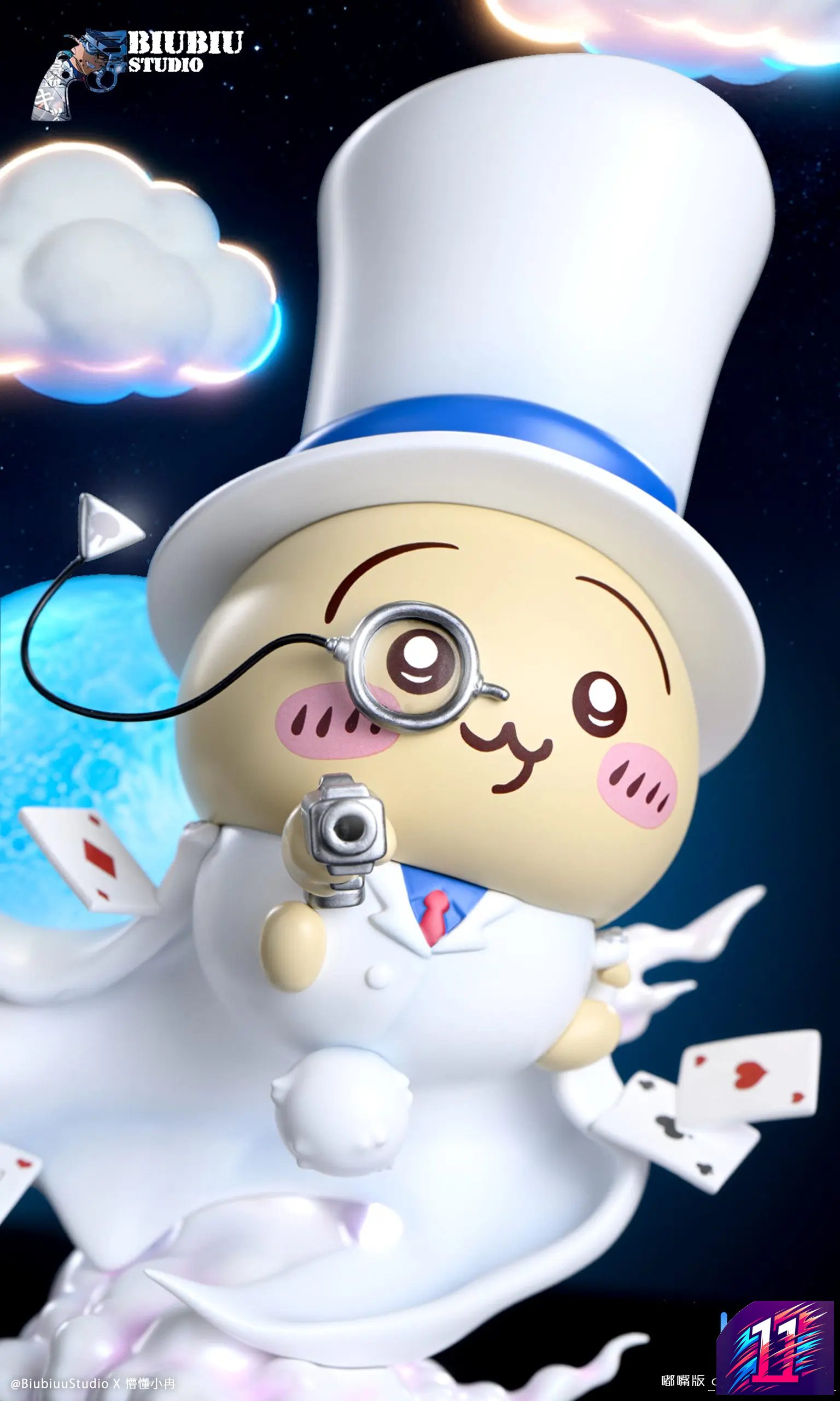 Biubiu Studio - Usagi Cosplay Detective Conan Kid the Phantom Thief Chiikawa