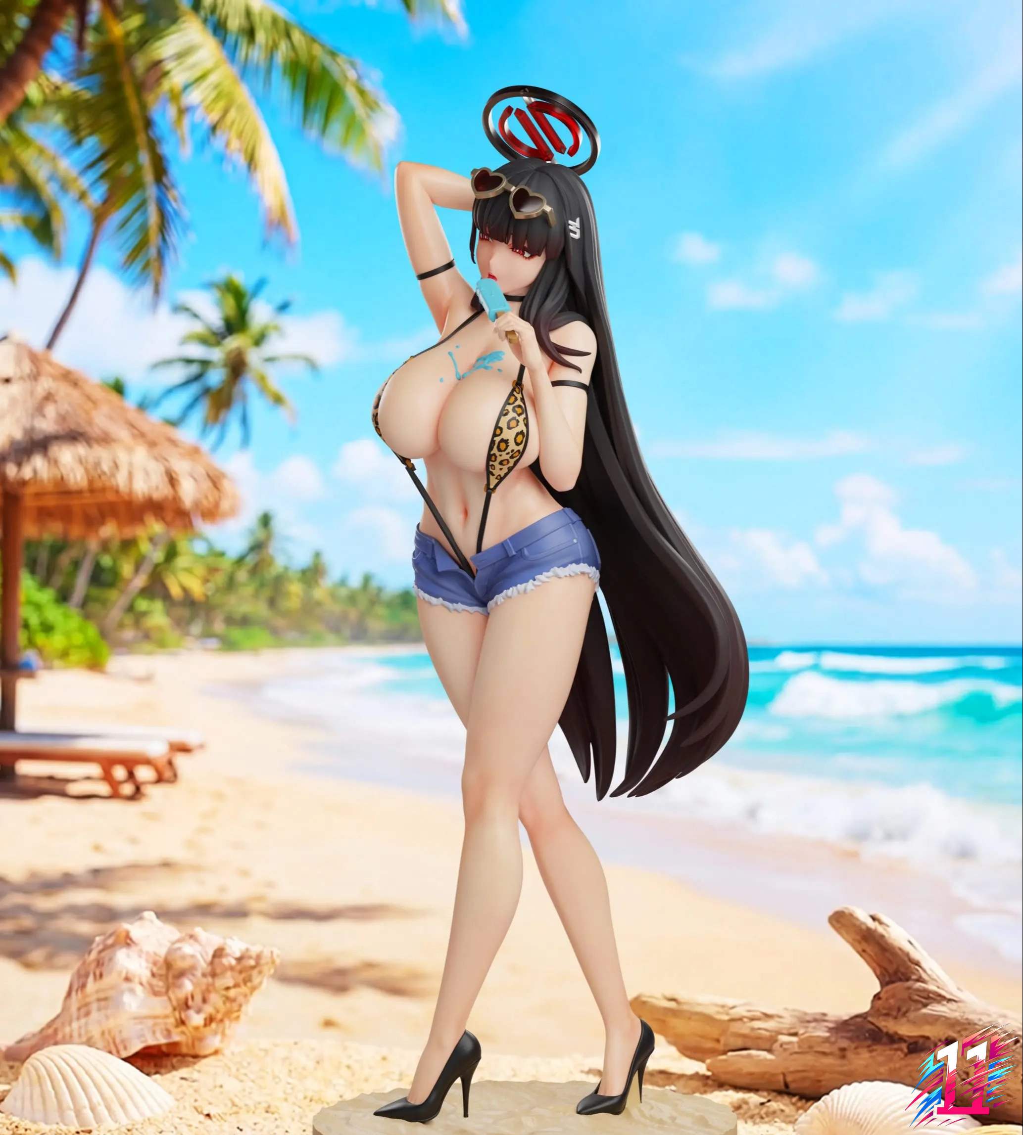Bust Studio - Tsukatsuki Rio Beach Blue Archive