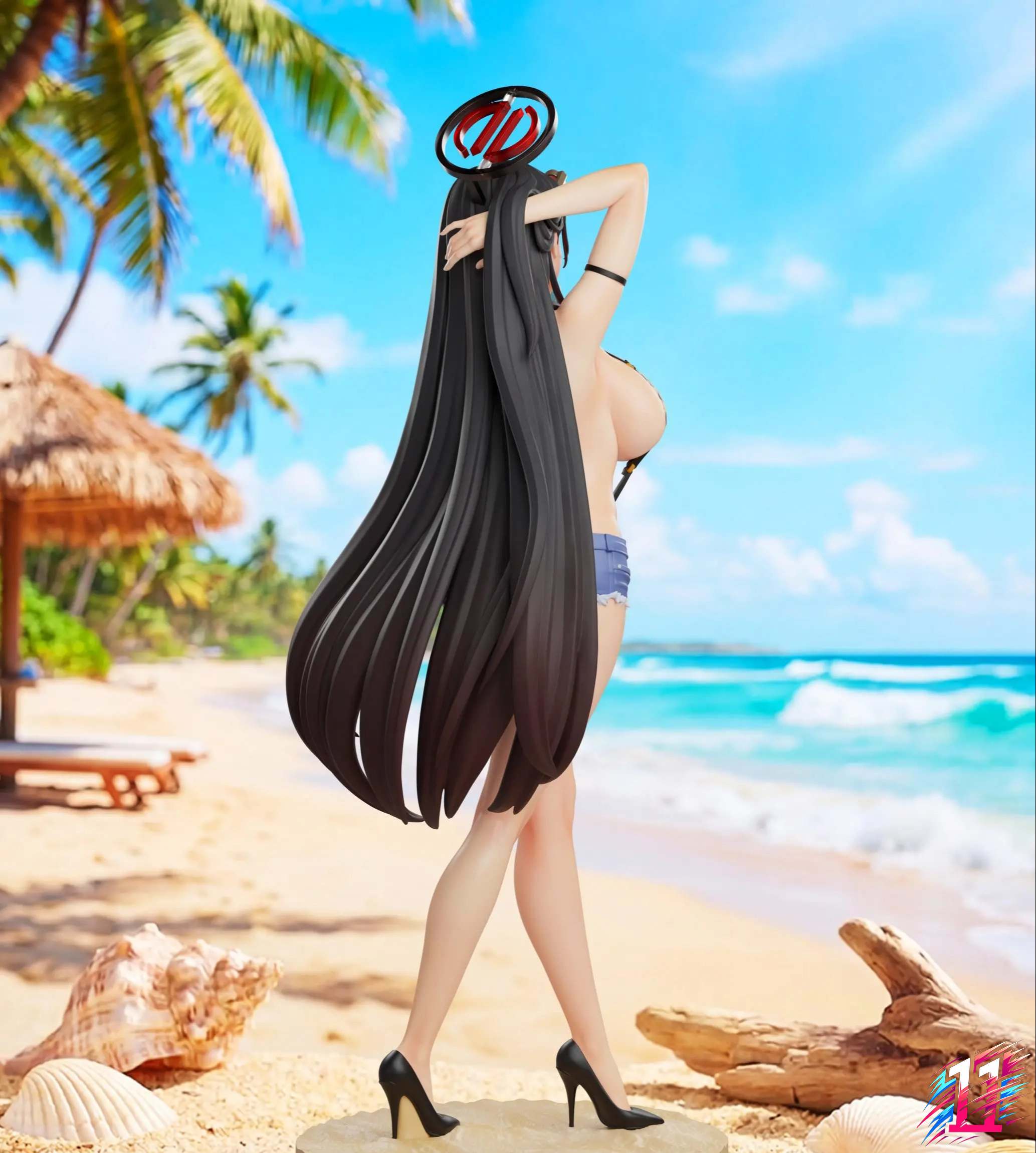 Bust Studio - Tsukatsuki Rio Beach Blue Archive
