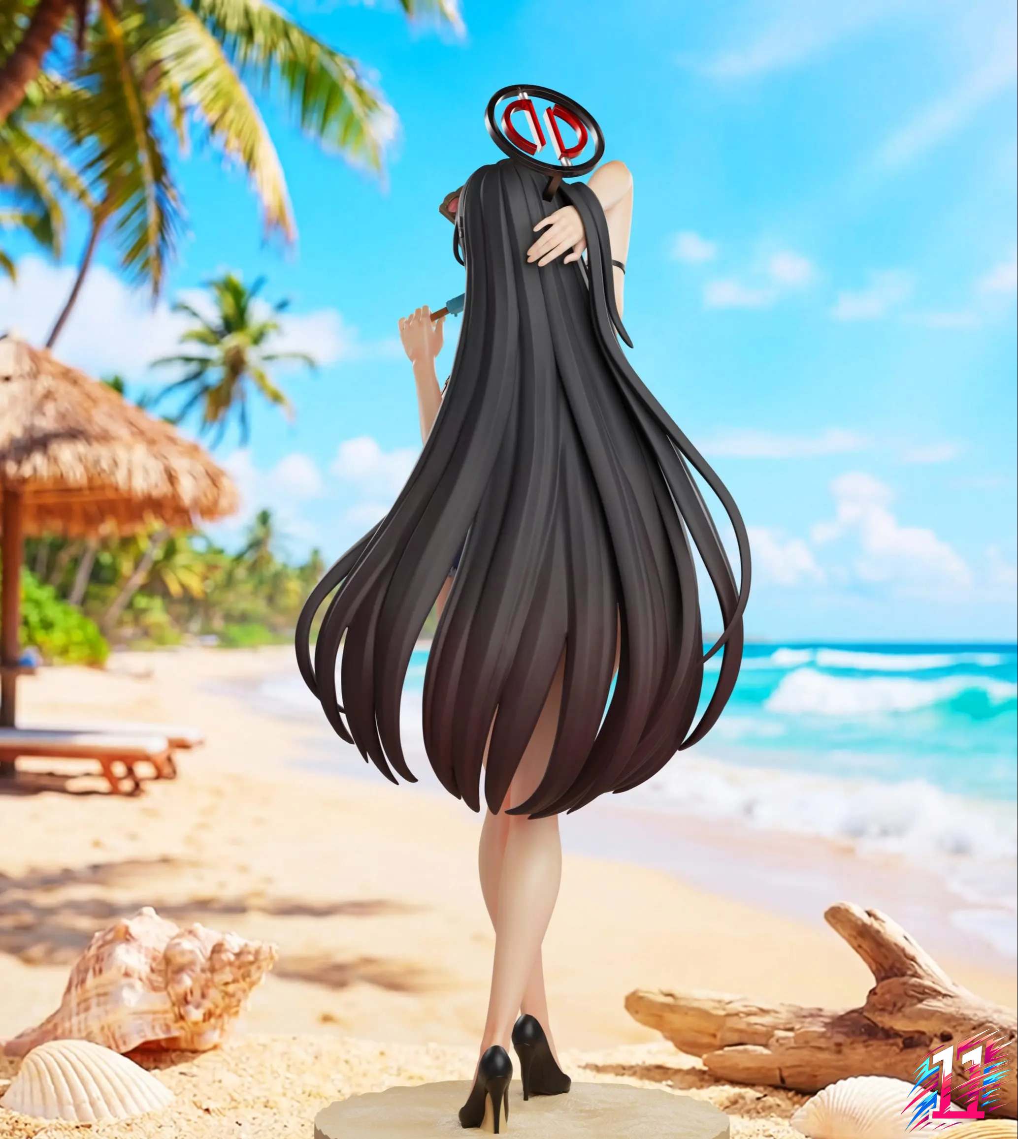 Bust Studio - Tsukatsuki Rio Beach Blue Archive