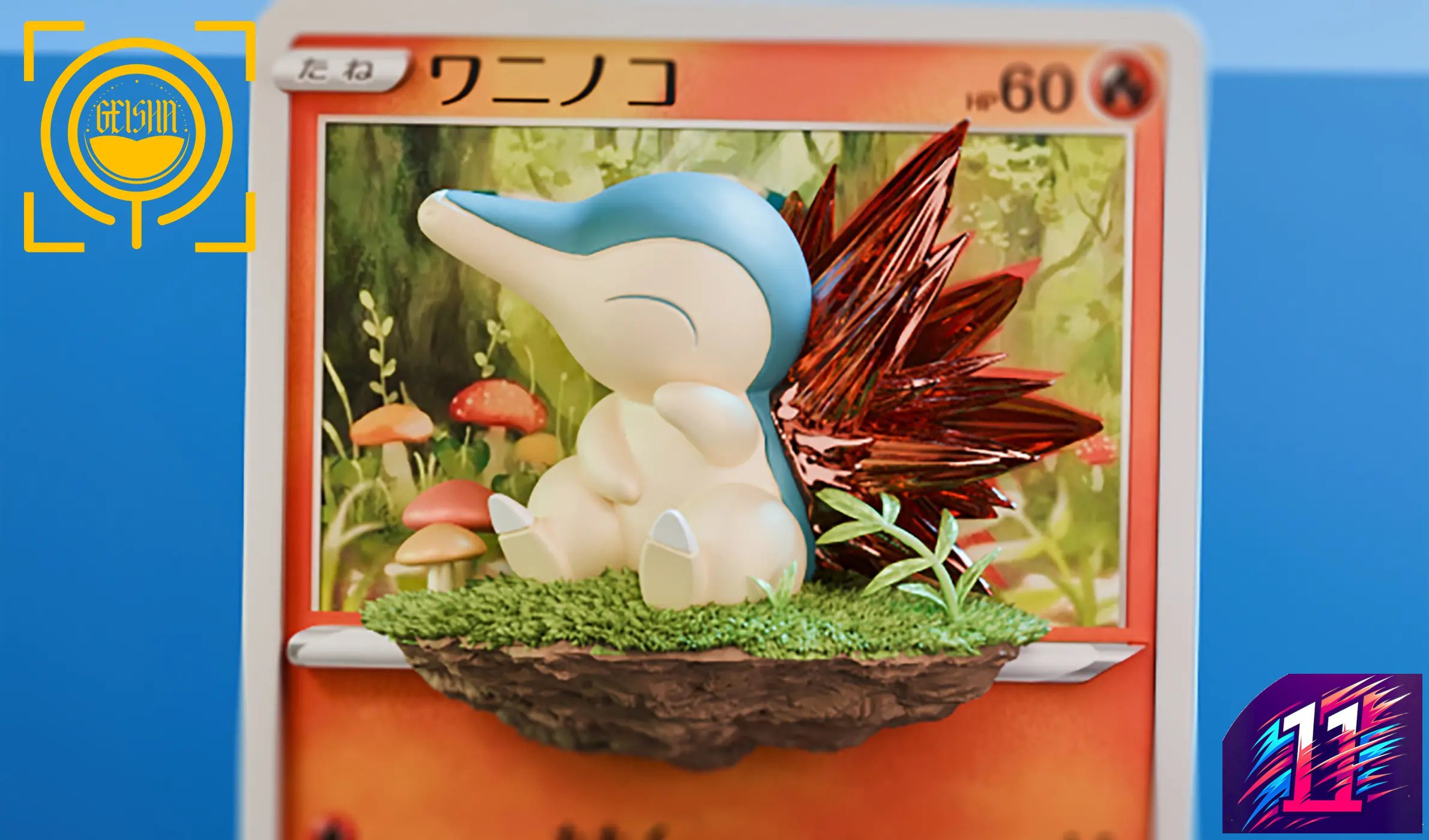 GEISHA Studio - Cards Episode #23 Chikorita #24 Totodile #25 Cyndaquil Pokémon