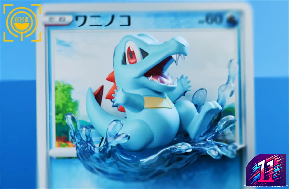 GEISHA Studio - Cards Episode #23 Chikorita #24 Totodile #25 Cyndaquil Pokémon