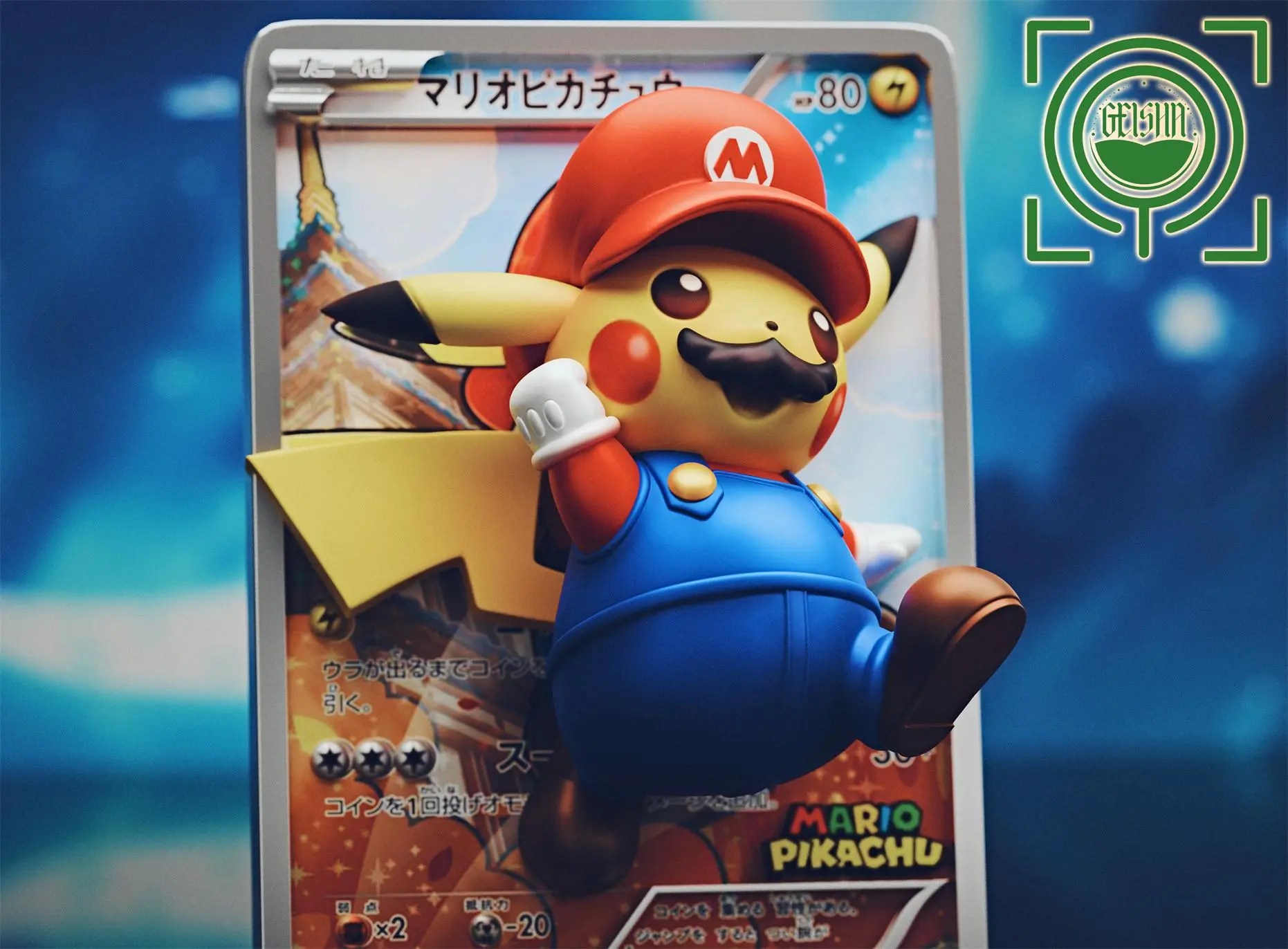 GEISHA Studio - Pokémon Card #15 & #16 Mario Pikachu & Luigi Pikachu