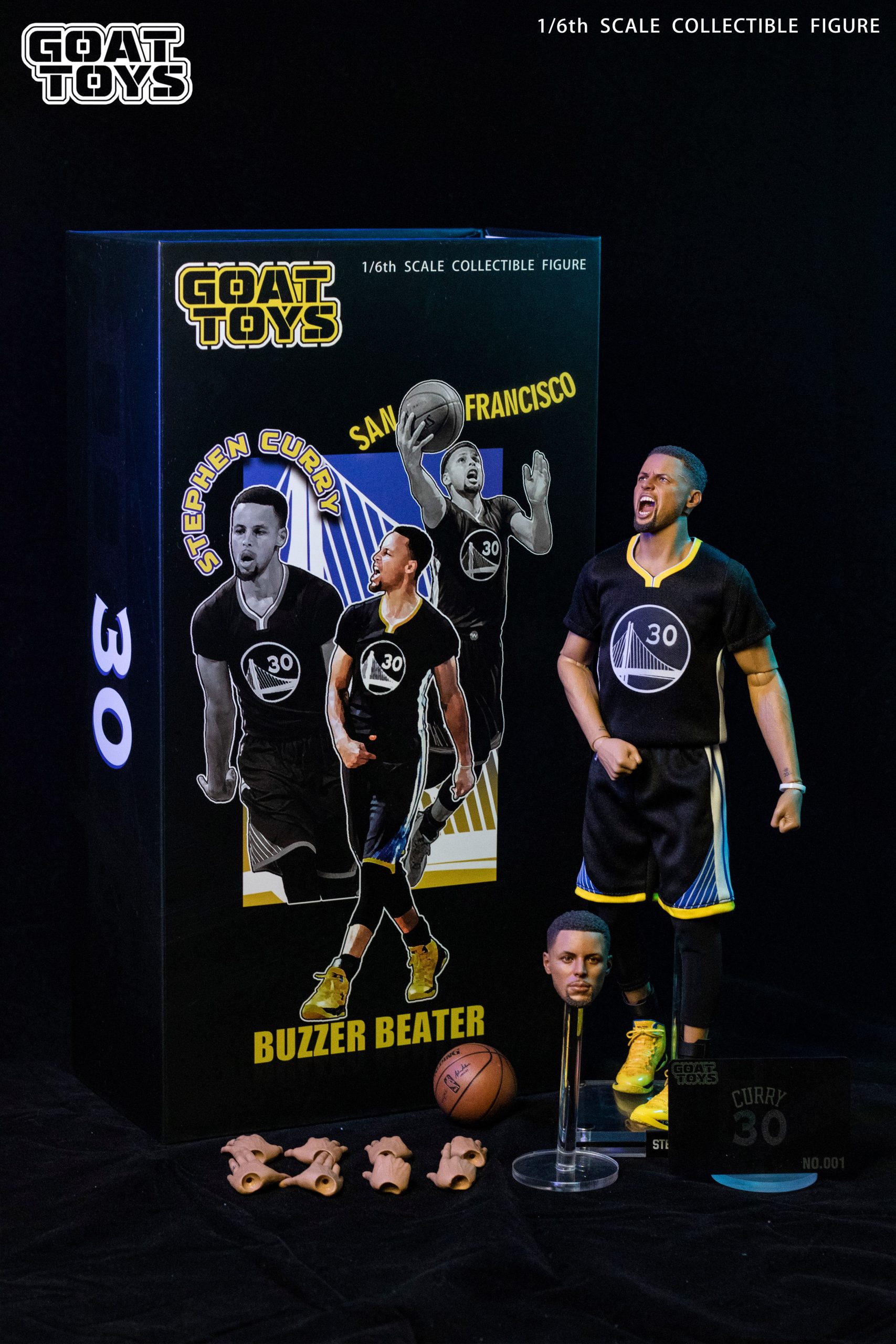 Goat Toys Studio - NBA 16 Stephen Curry Thunder Set