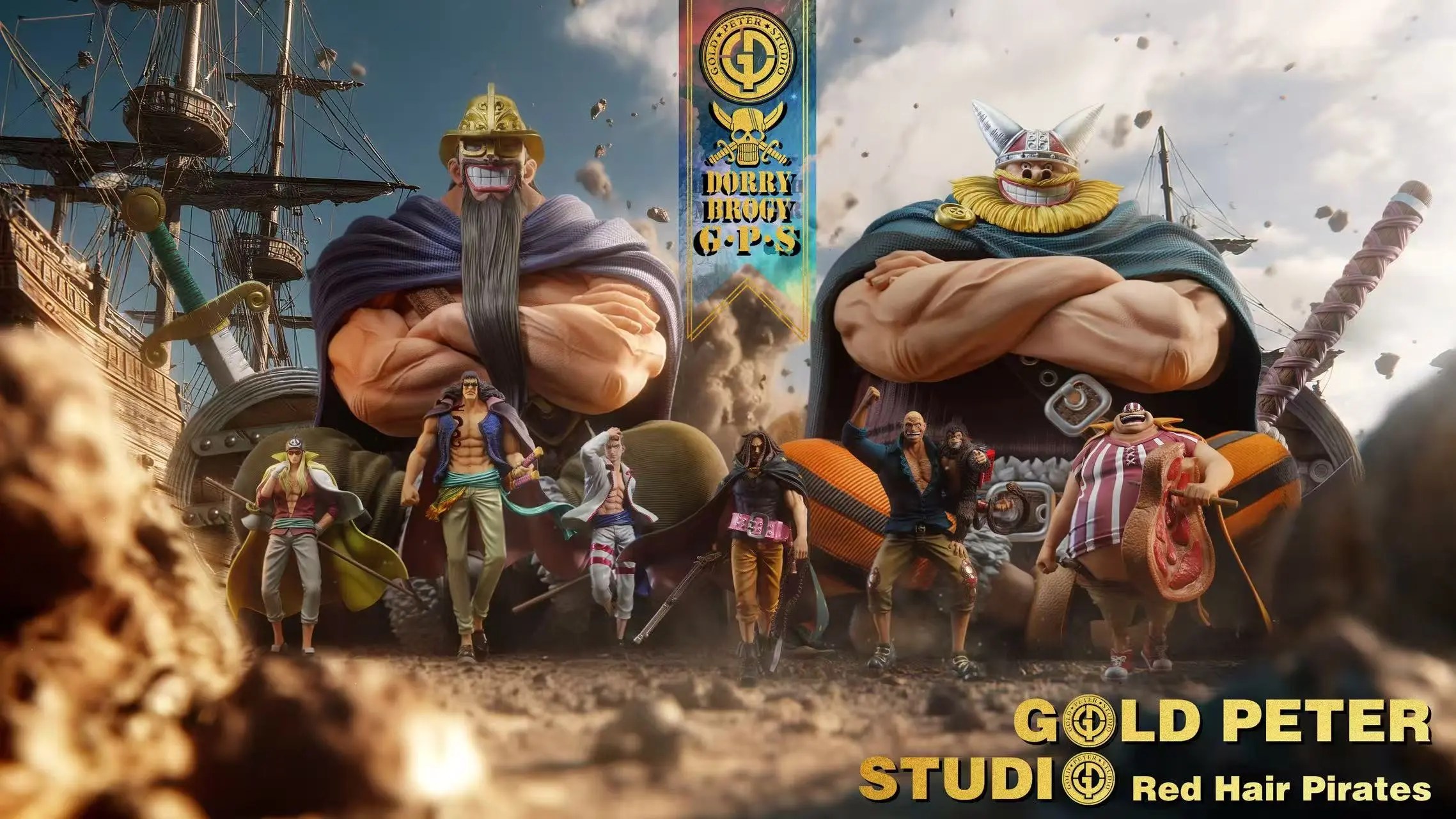 Gold Peter Studio - Red Hair Pirates Dorry x Brogy One Piece