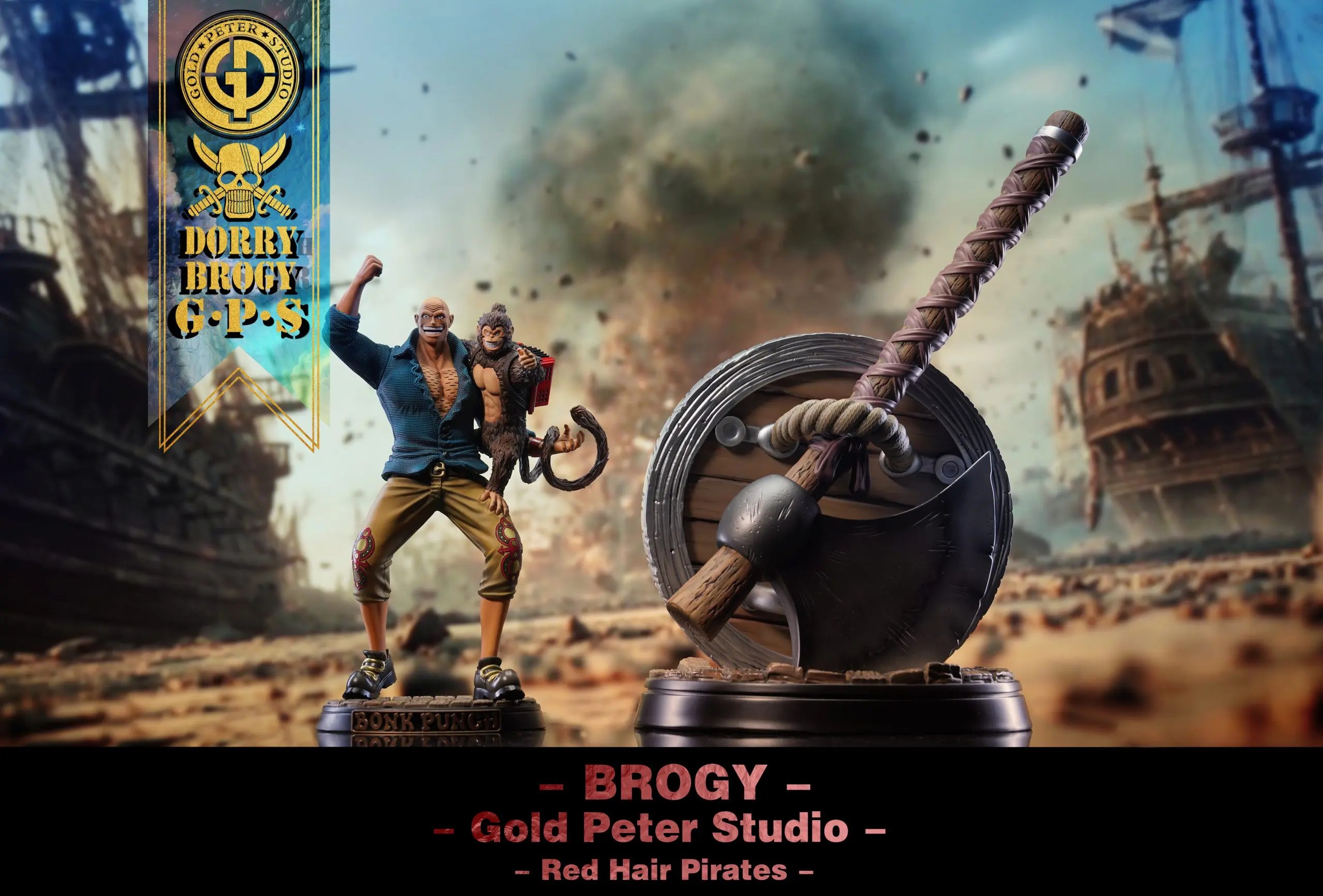 Gold Peter Studio - Red Hair Pirates Dorry x Brogy One Piece