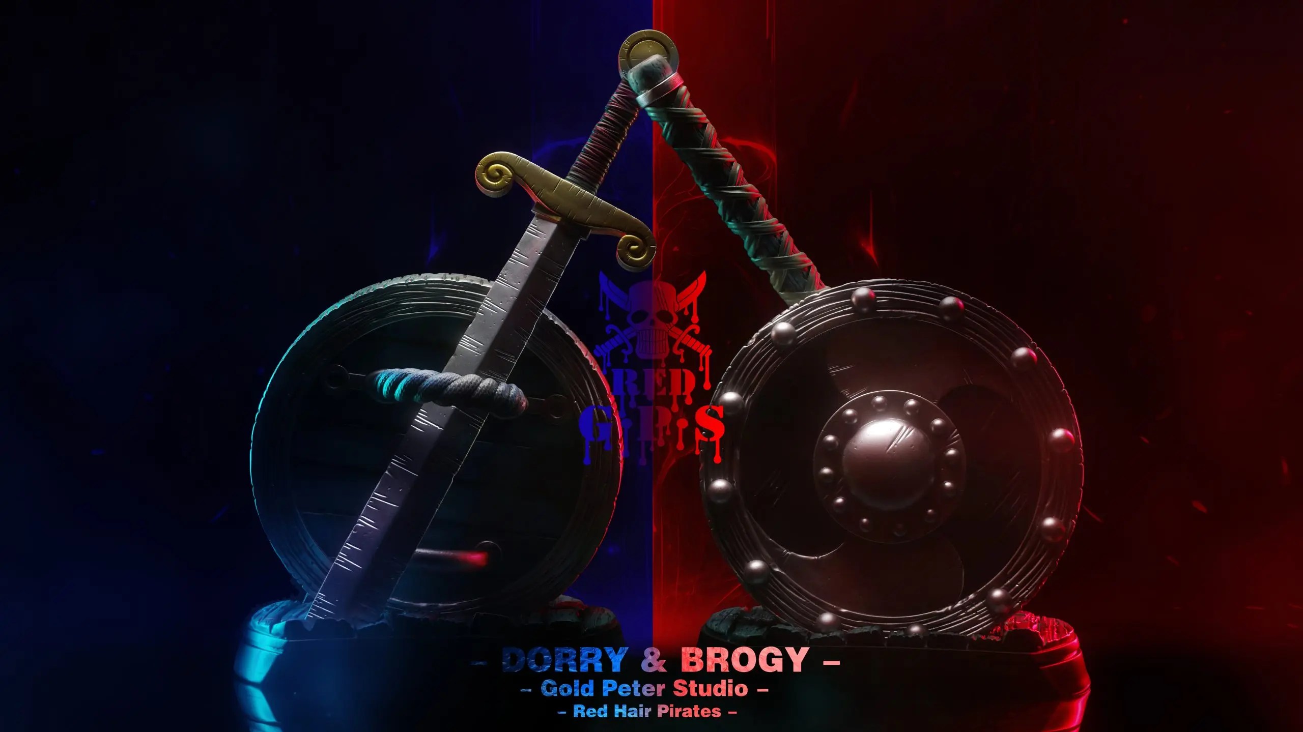 Gold Peter Studio - Red Hair Pirates Dorry x Brogy One Piece