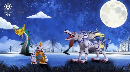 Genesis Studio - Digimon Gabumon & Garurumon Genesis Studio - Digimon Gabumon & Garurumon