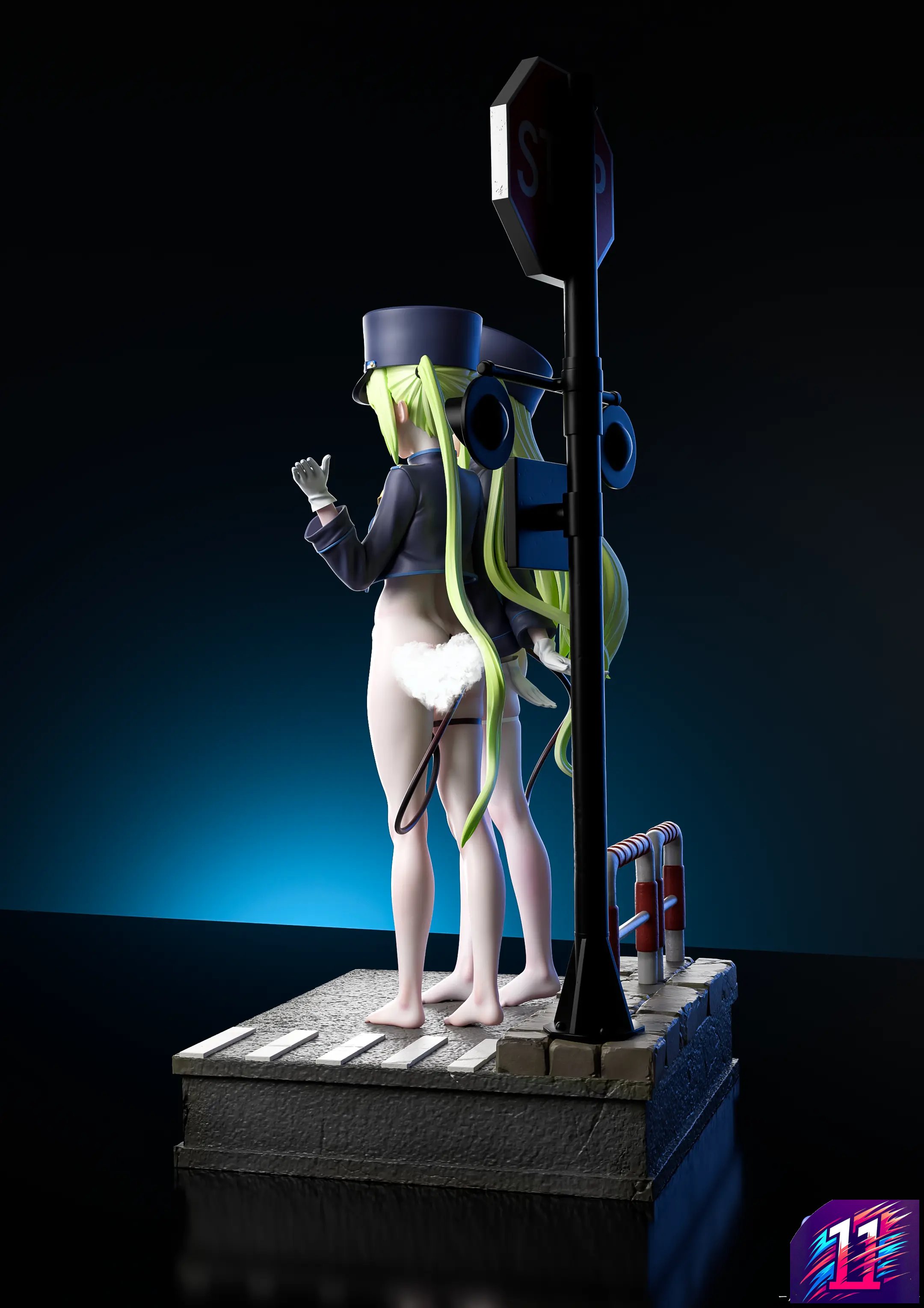 Genius Bee Studio - Highlander Railroad Academy Tachibana Hikari X Tachibana Nozomi Blue Archive