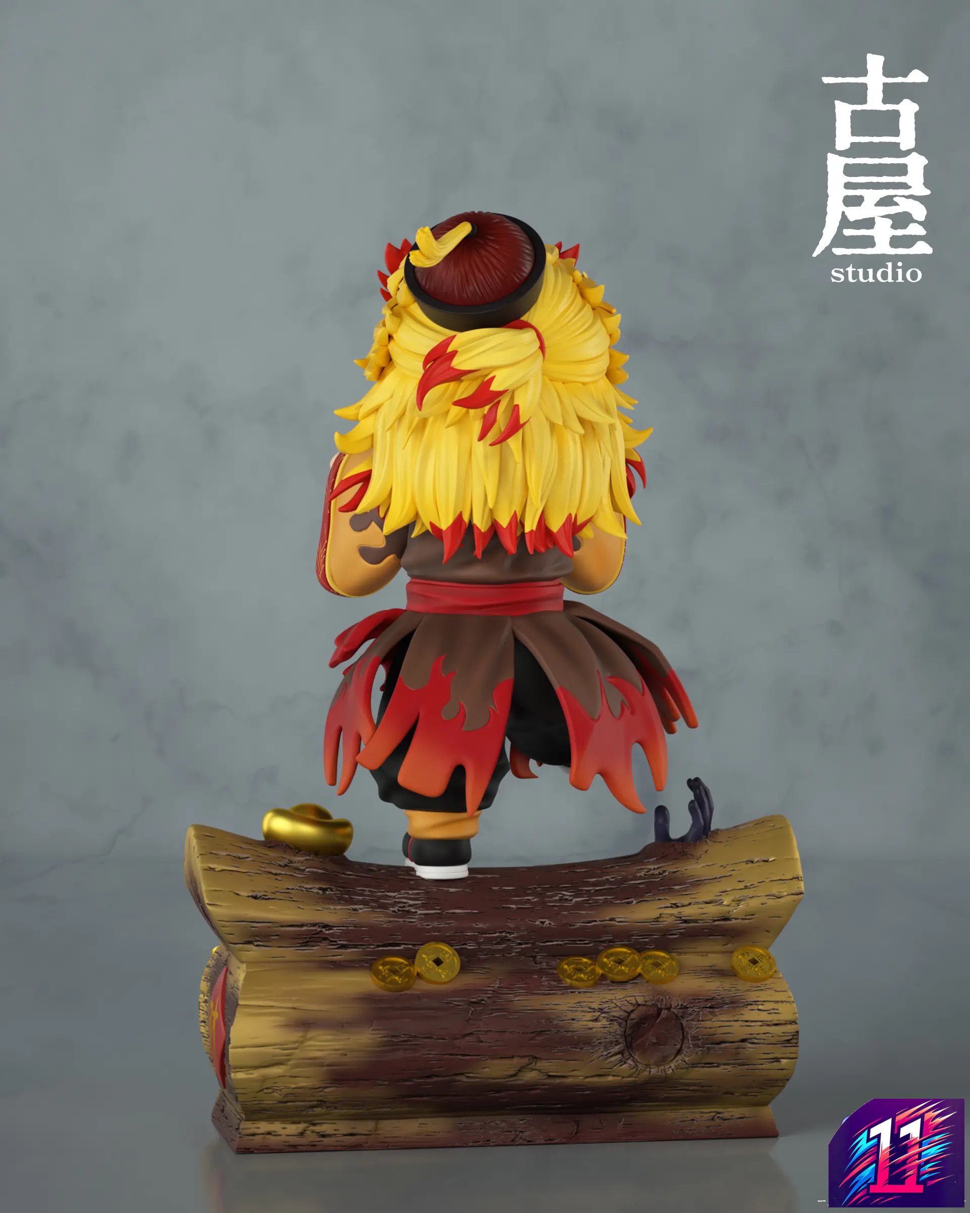 Guwu Studio - Promotion and Fortune Kyojuro Rengoku Little Zombie Demon Slayer