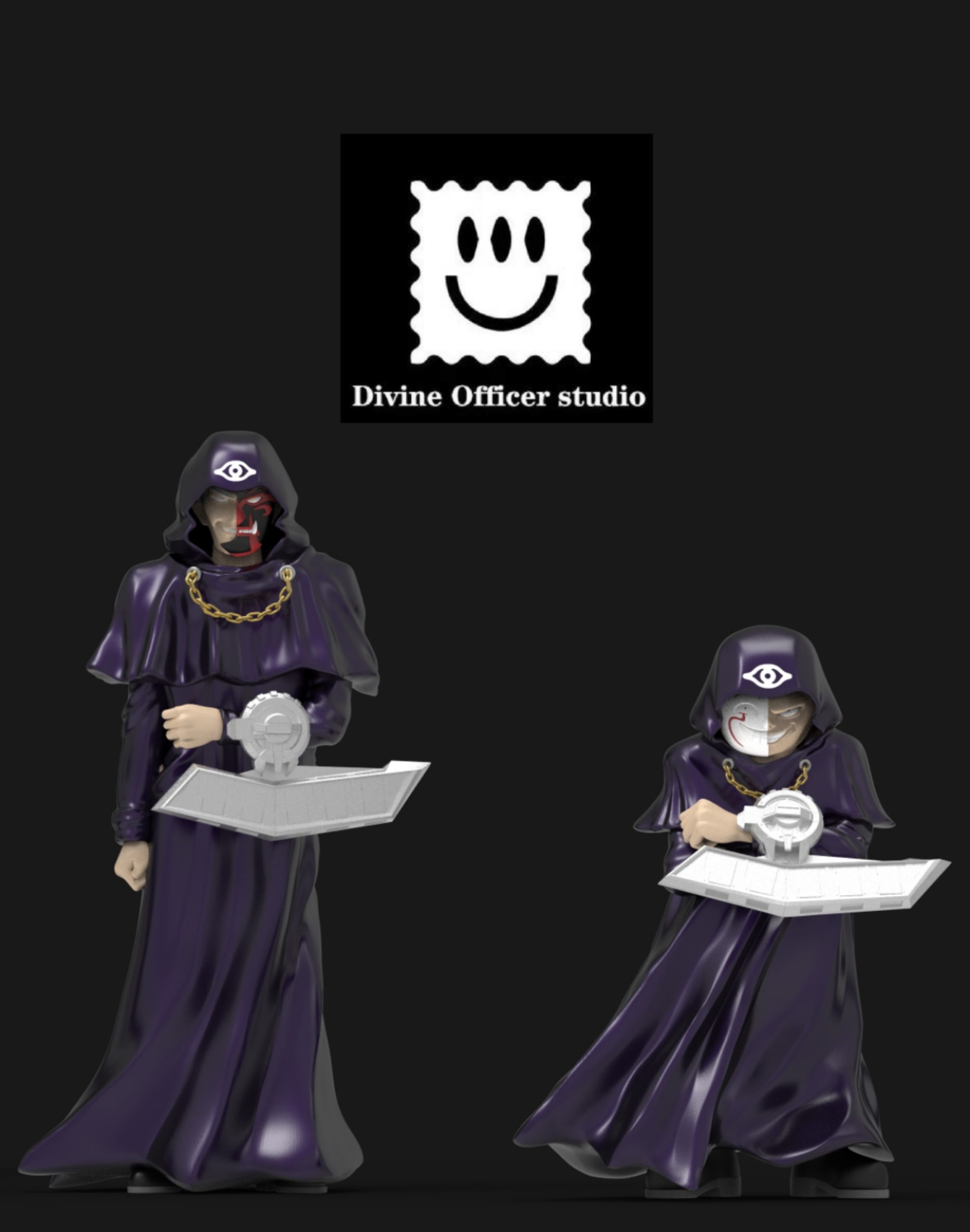 Divine Officer Studio - Yu-Gi-Oh Ghouls Series 02 Mask of Light & Mask of Darkness