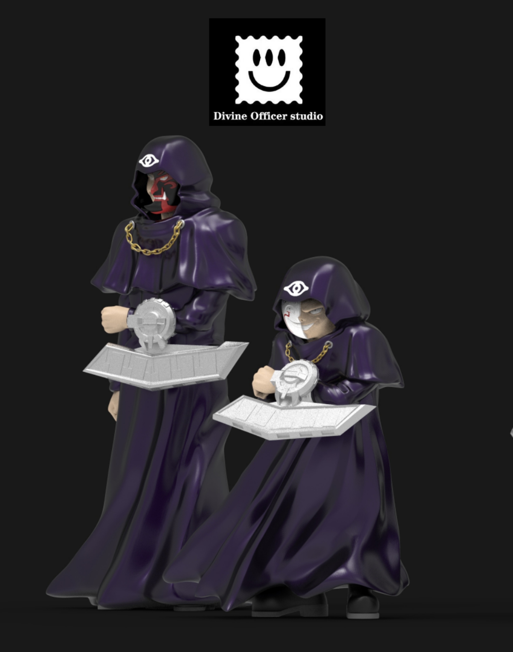 Divine Officer Studio - Yu-Gi-Oh Ghouls Series 02 Mask of Light & Mask of Darkness