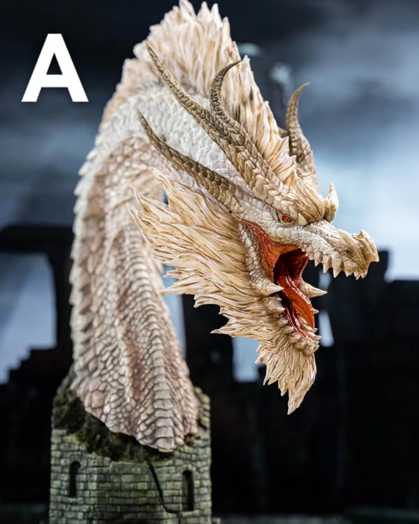 Dragon Frontier Studio - Monster Hunter White Fatalis Head Sculpture