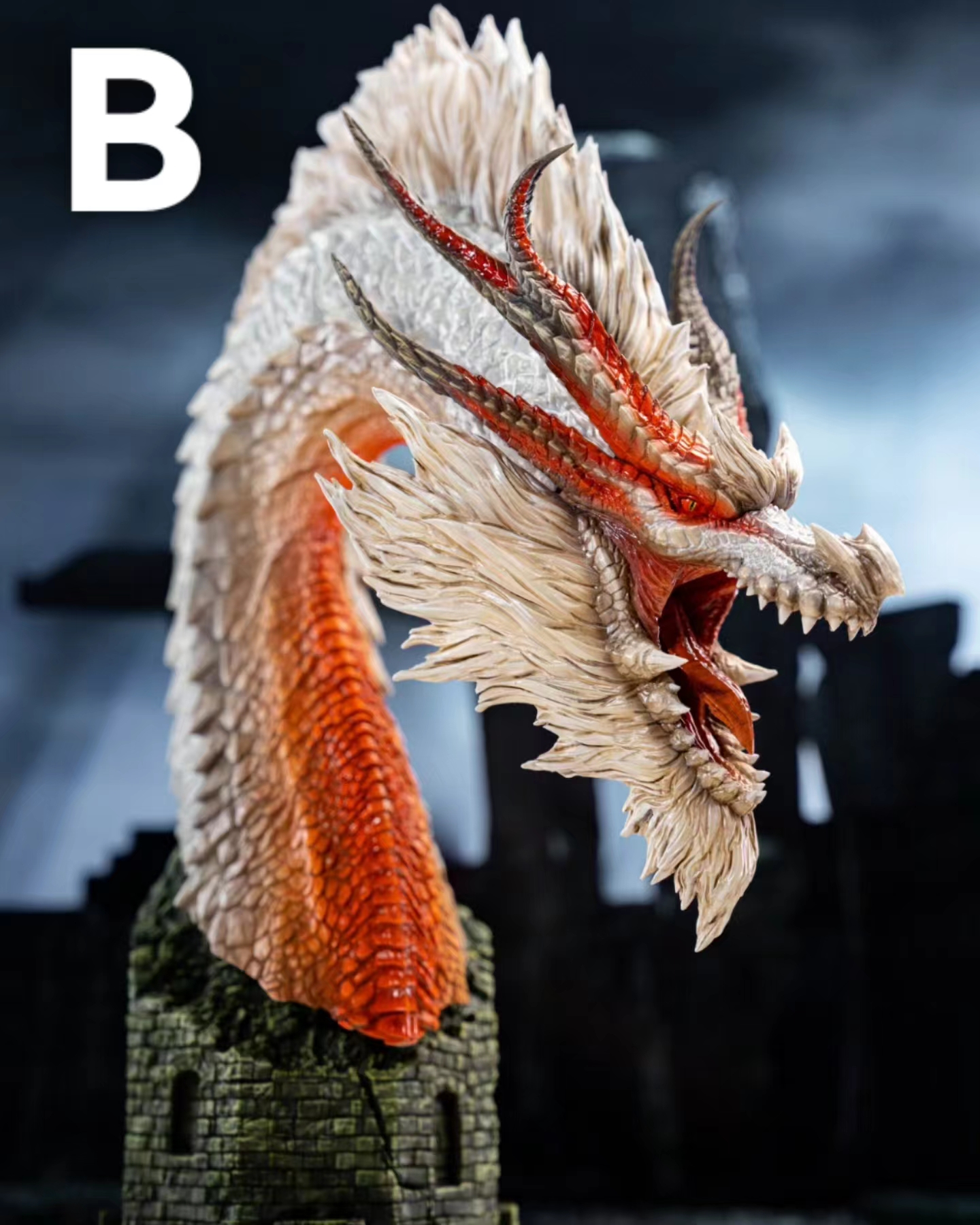 Dragon Frontier Studio - Monster Hunter White Fatalis Head Sculpture