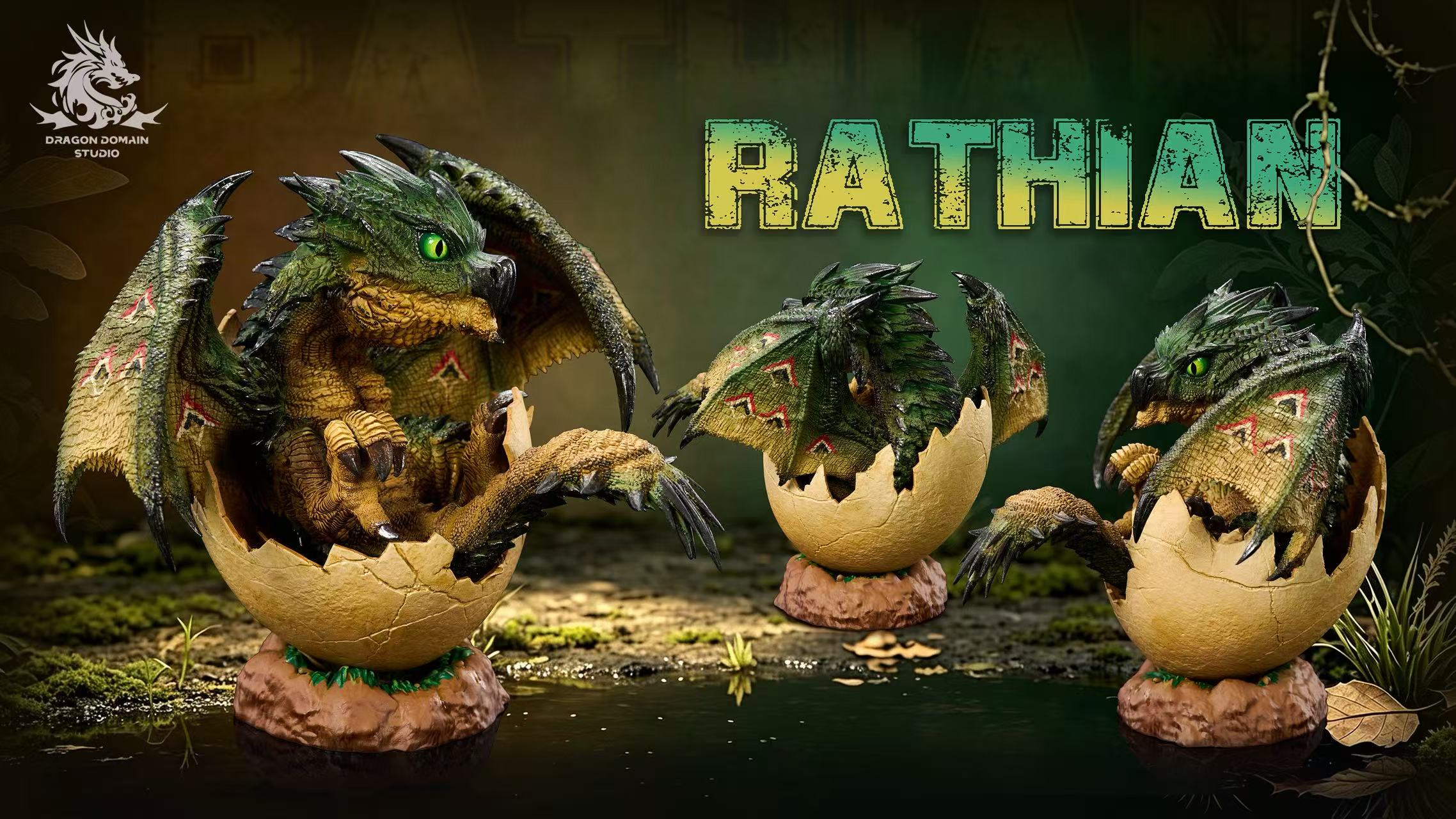 Dragon Realm Studio - Newborn Egg Series Rathalos X Rathian Family Set Monster Hunter